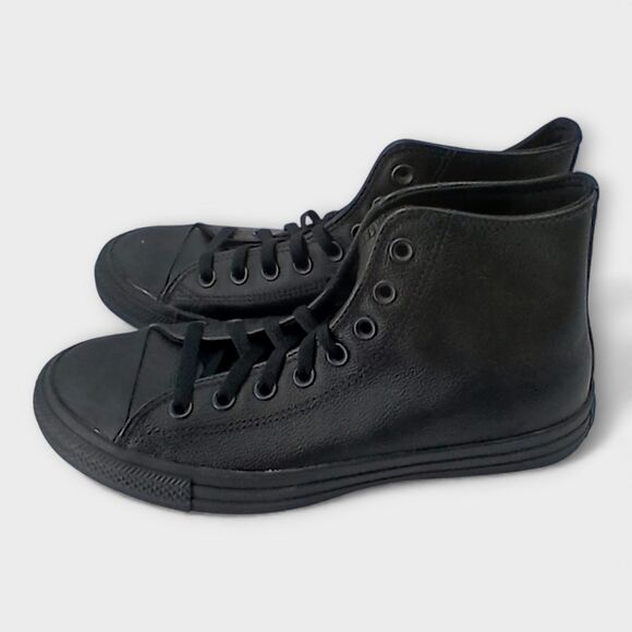 Converse Unisex Chuck Taylor All Star Leather High-Top Sneakers Size Mn 8/Wmn 10 - Picture 3 of 7